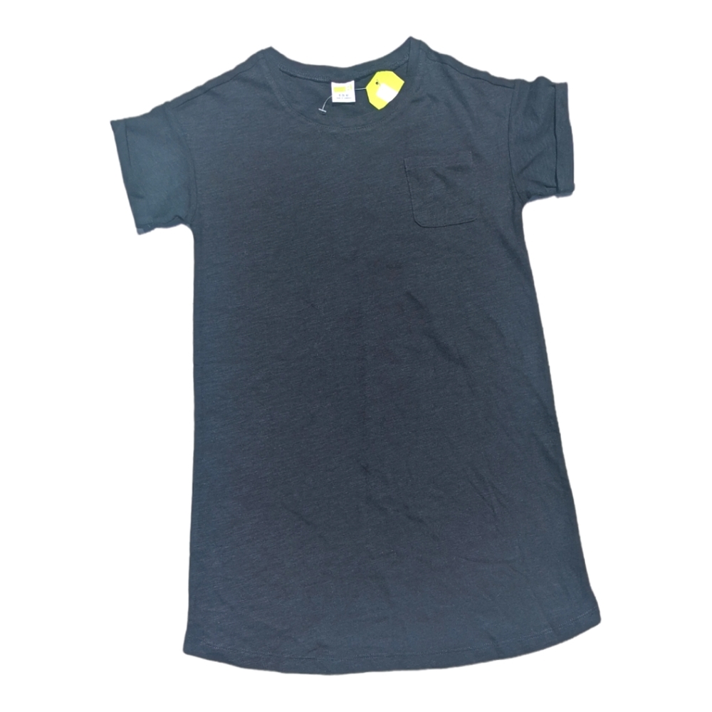 Crazy 8 Girls S 5-6 Black Long Short Sleeve T-shirt w/ Pocket